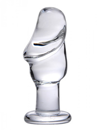 side view Glass Anal Joy Plug