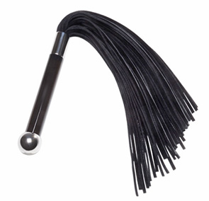 Black Suede Flogger Whip