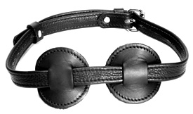 Black Leather Disc Blindfold